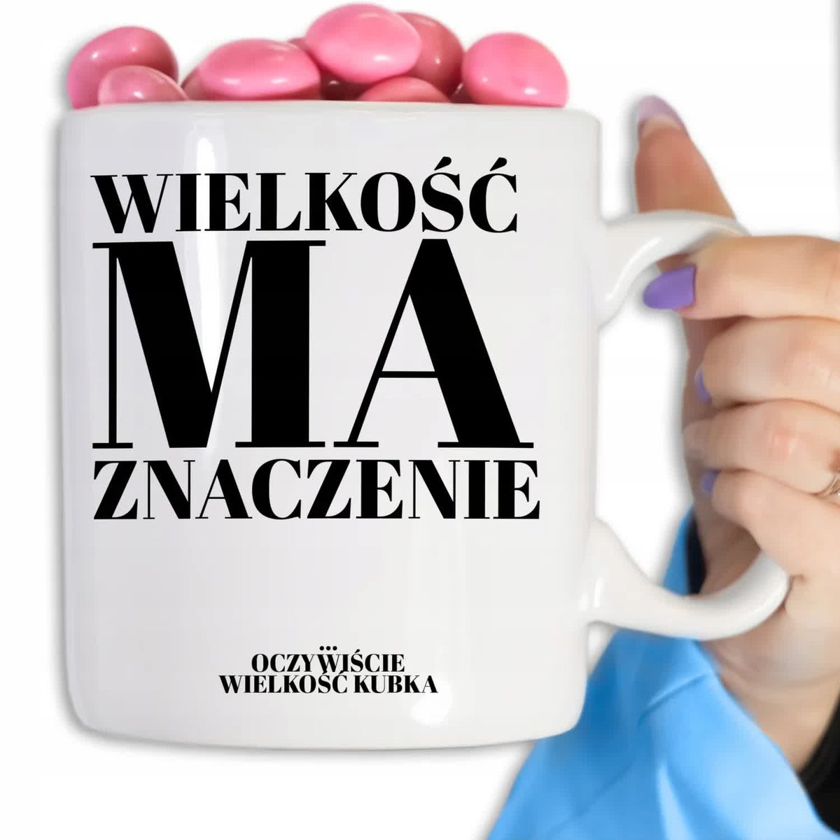 KUBEK WIELKI BIAŁY 890ML PREZENT 
