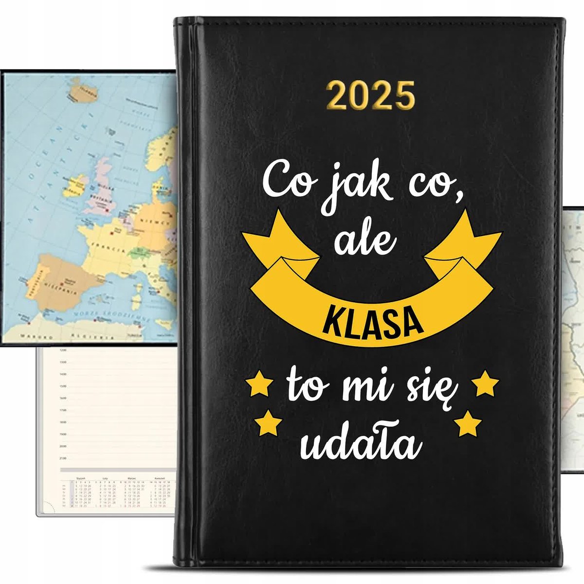 KALENDARZ 2025 Rok Książkowy Czarny Planer KLASA TO MI SIĘ UDAŁA KREATOR