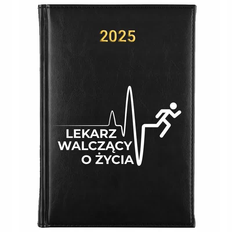Kalendarz Książkowy A5 2025 LEKARZ WALCZĄCY O ŻYCIA Terminarz Planer Wzory