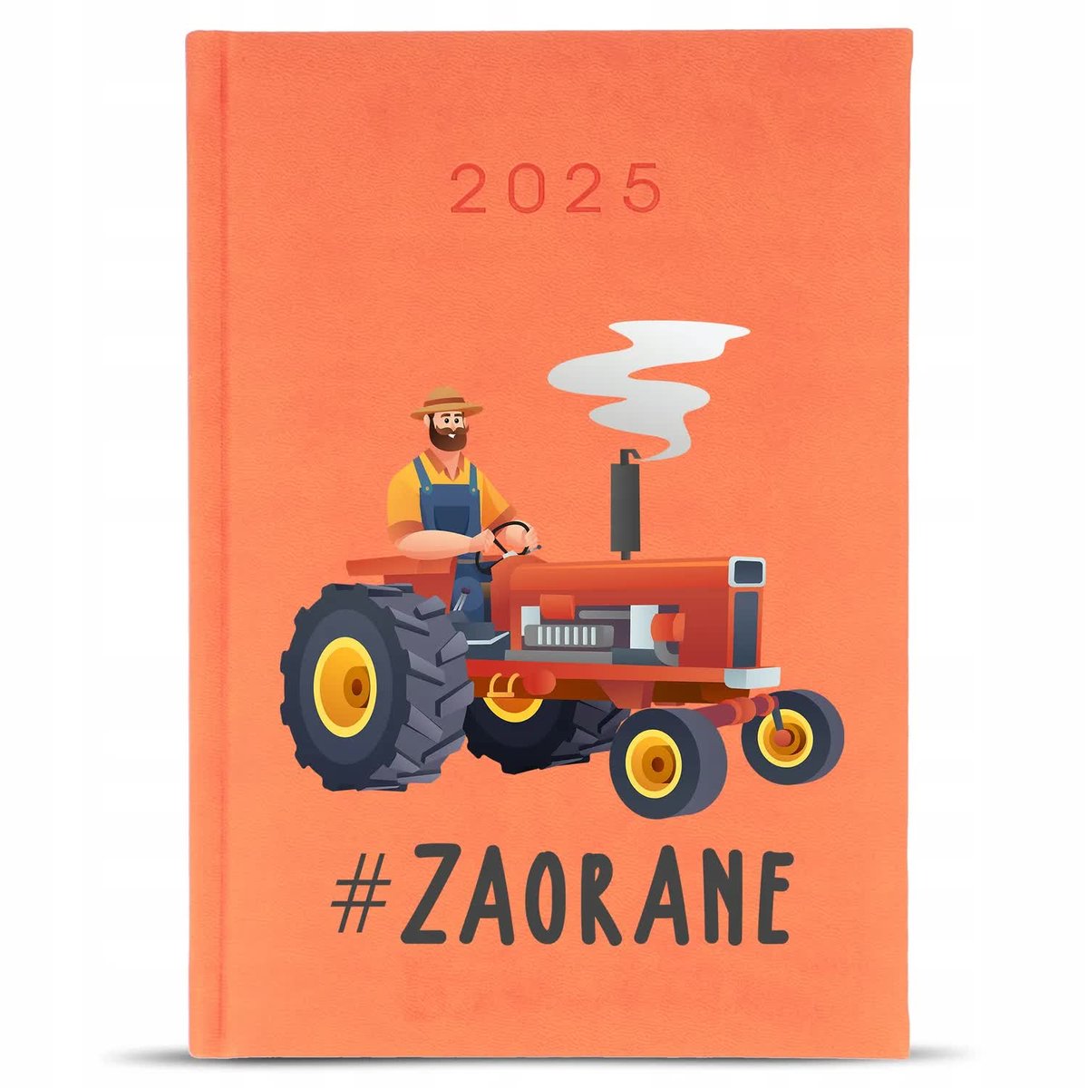 KALENDARZ A5 POMARAŃCZ Książkowy Prezent Dla Rolnika Farmera ZAORANE Wzory