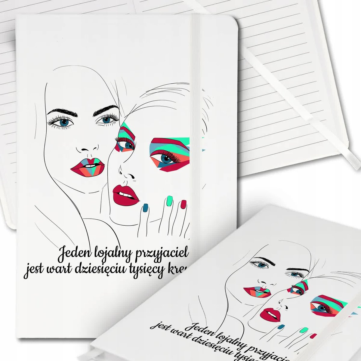 Notes Biały A5 Bullet Journal PRZYJACIEL Różne Wz