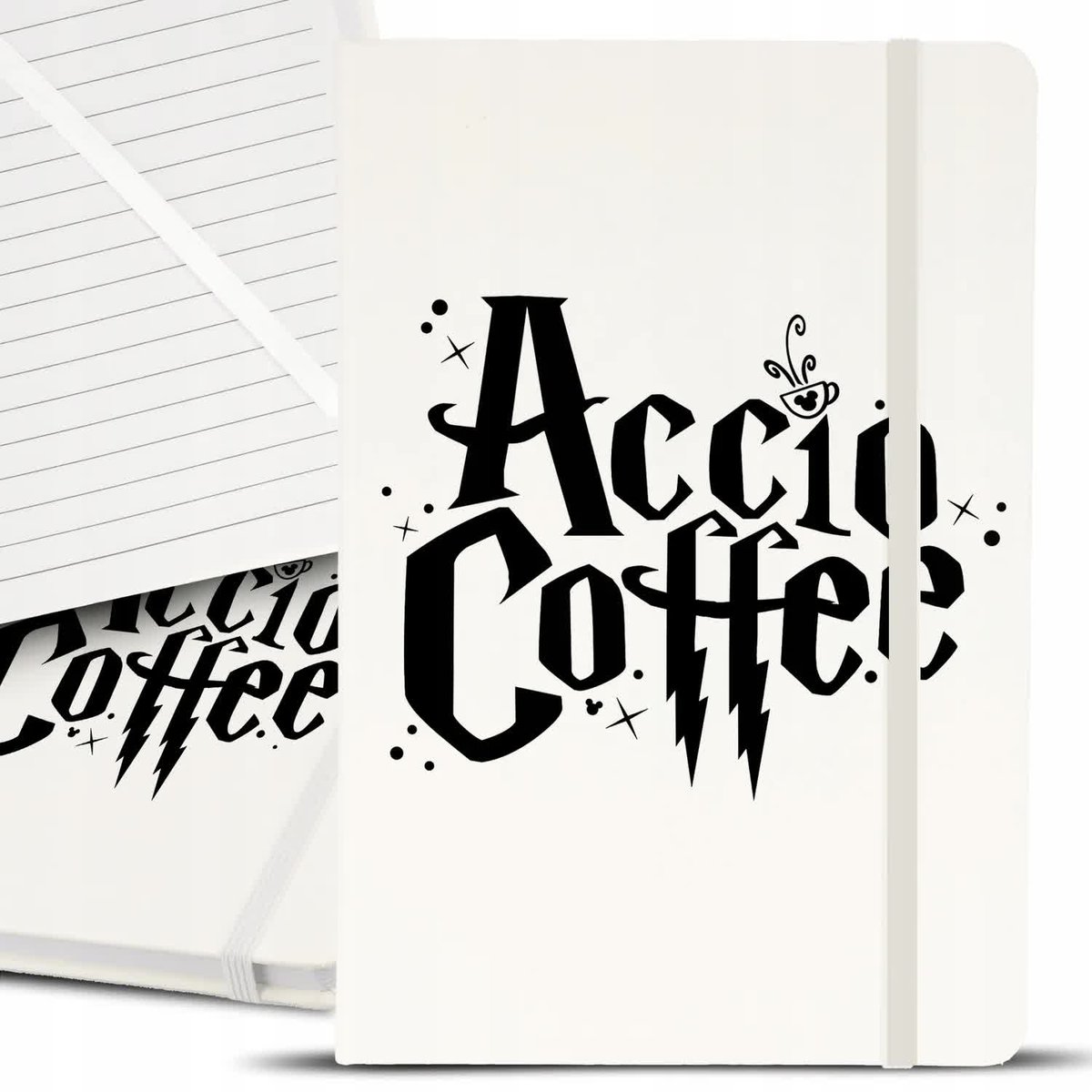 Notes Notatnik Bujo A5 Biały MAGICZNY COFFEE Wzory