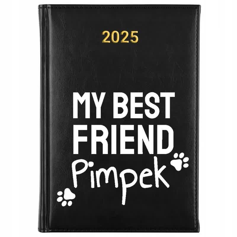Kalendarz Książkowy A5 2025 MY BEST FRIND PIMPEK Planer Terminarz Wzory