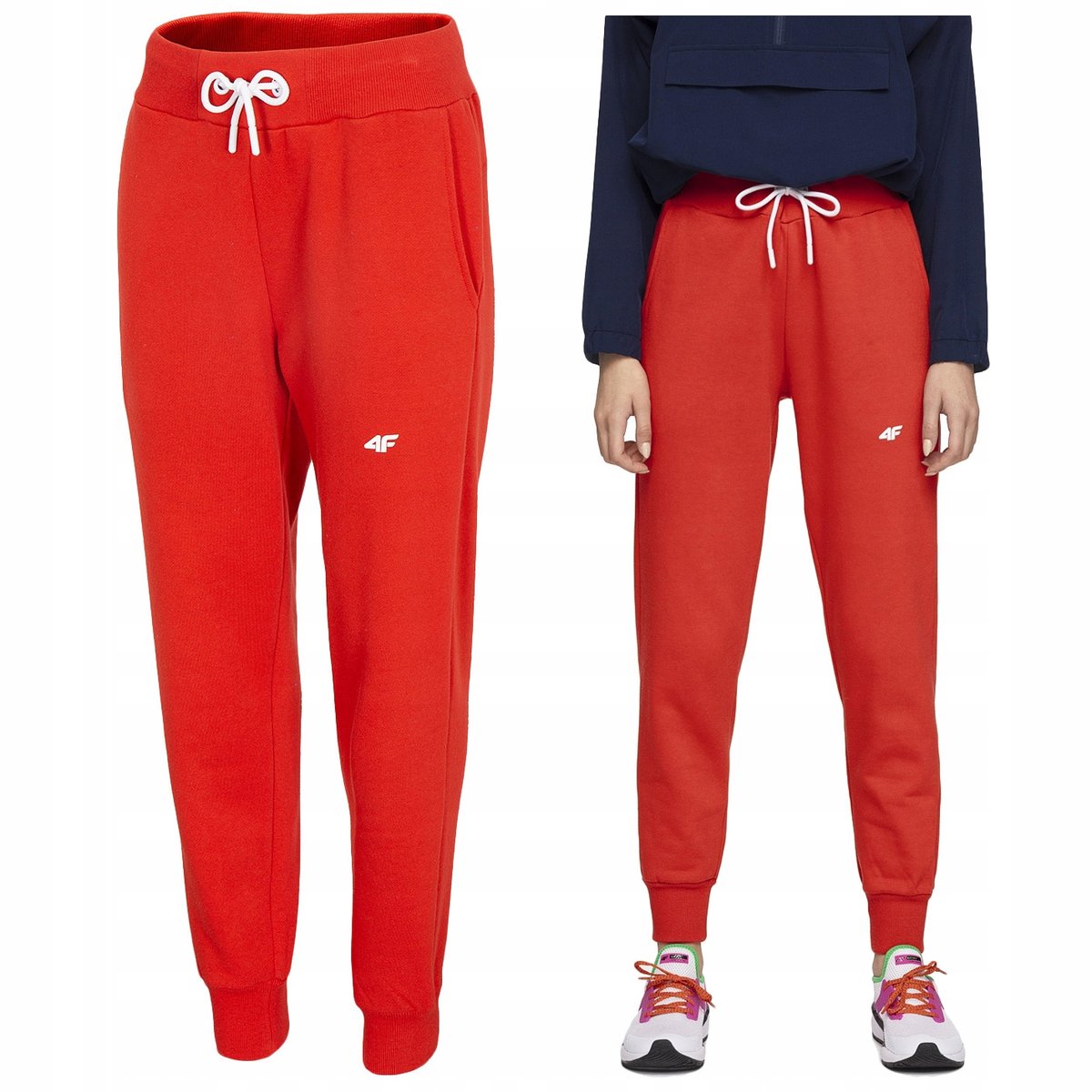 Spodnie damskie 4F czerwone NOSH4 SPDD002 62S-2XL
