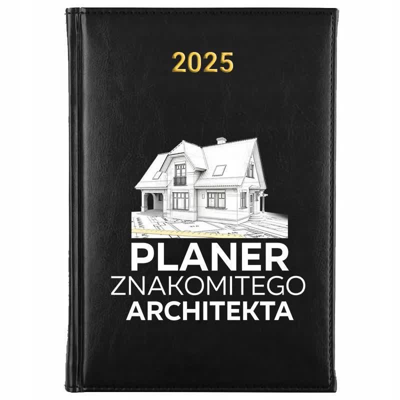 Kalendarz Książkowy A5 2025 PLANER ZNAKOMITEGO ARCHITEKTA Terminarz Wzory