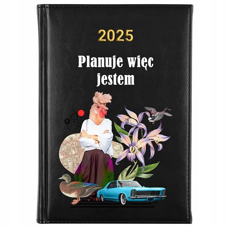 Kalendarz Książkowy A5 2025 PLANUJE WIĘC JESTEM Terminarz Planer Wzory