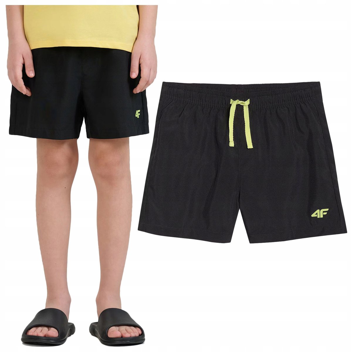 KRÓTKIE SPODENKI szorty plażowe 4F dziecięce na basen do pływania 146/152