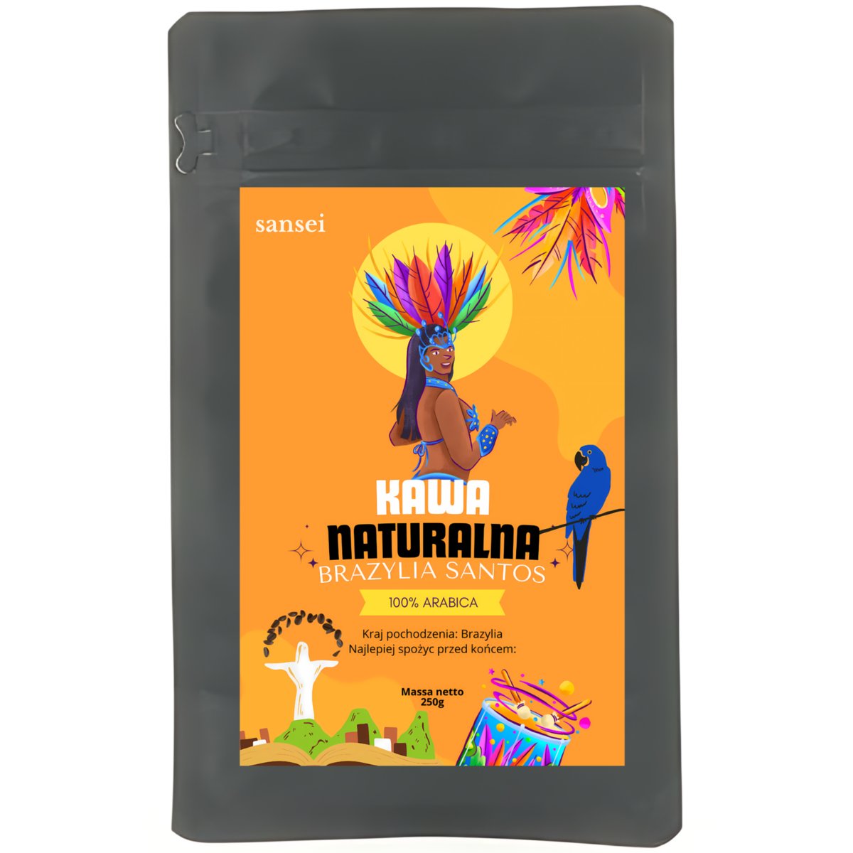 Kawa palona naturalna Brazylia Santos 250g