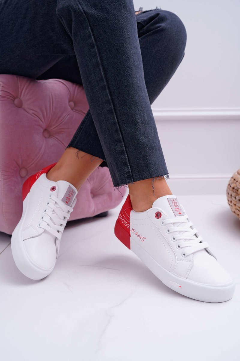 Trampki Damskie Cross Jeans Białe EE2R4016C-37