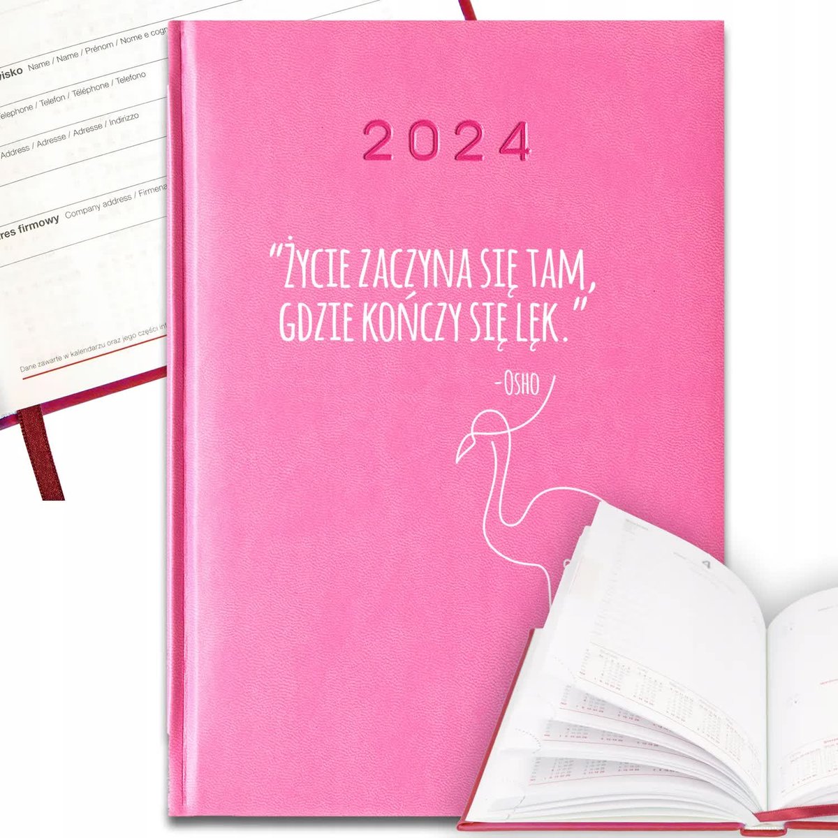KALENDARZ Książkowy 2024 ŻYCIE ZACZYNA SIĘ TAM Wzo
