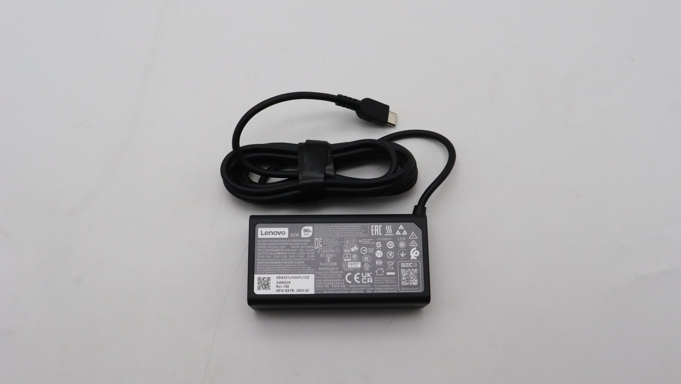 Lenovo 5A11J62092 adapter zasilający/ inwentor Wewnętrzna 65 W Czarny 5A11J62092