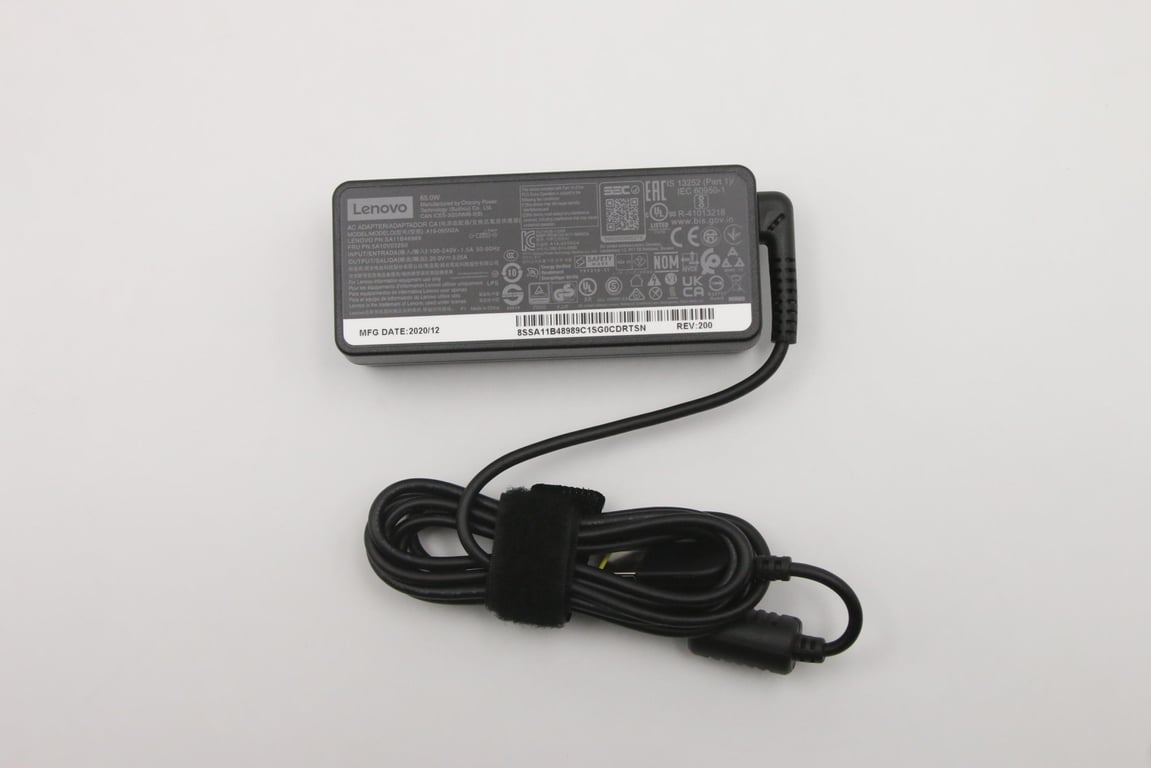 Lenovo 5A10V03250 adapter zasilający/ inwentor Wewnętrzna 65 W Czarny 5A10V03250