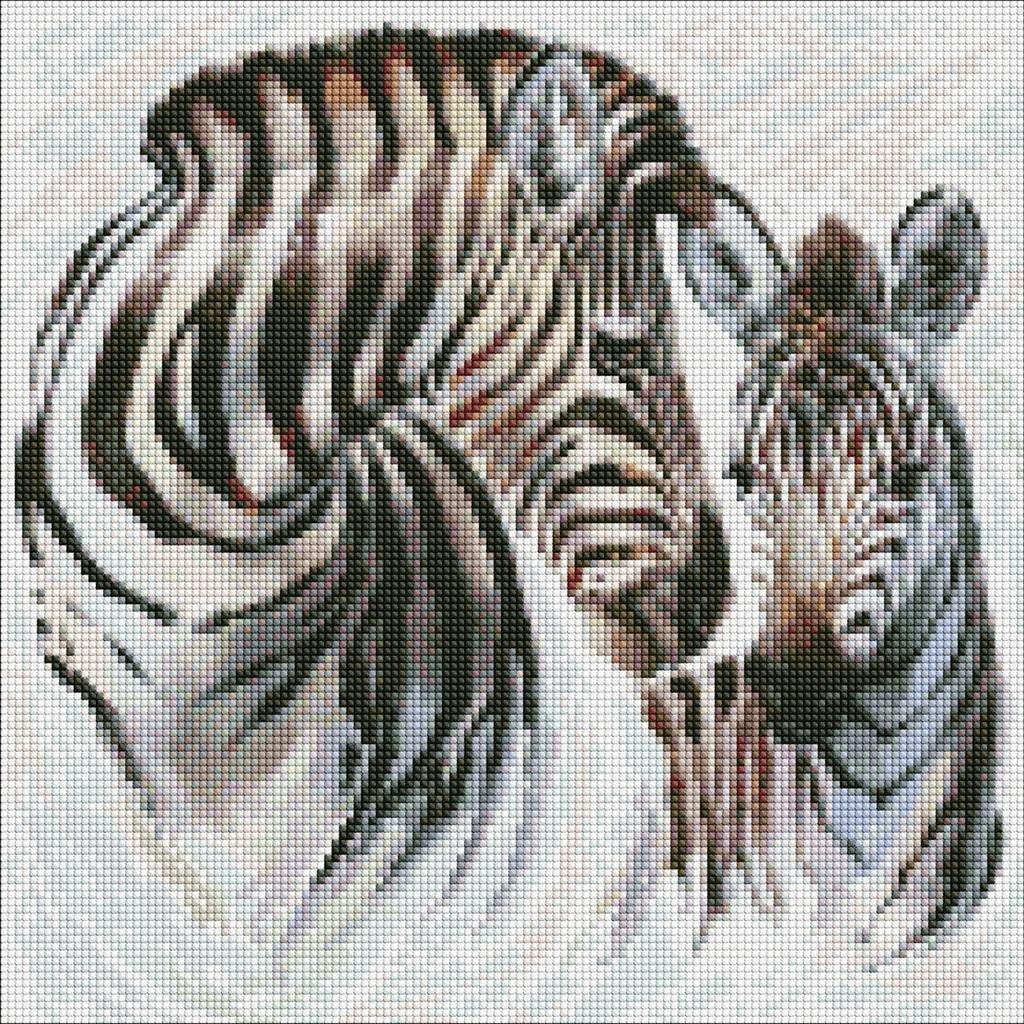 Ideyka Diamentowa mozaika - Pasiaste życie 40x40cm