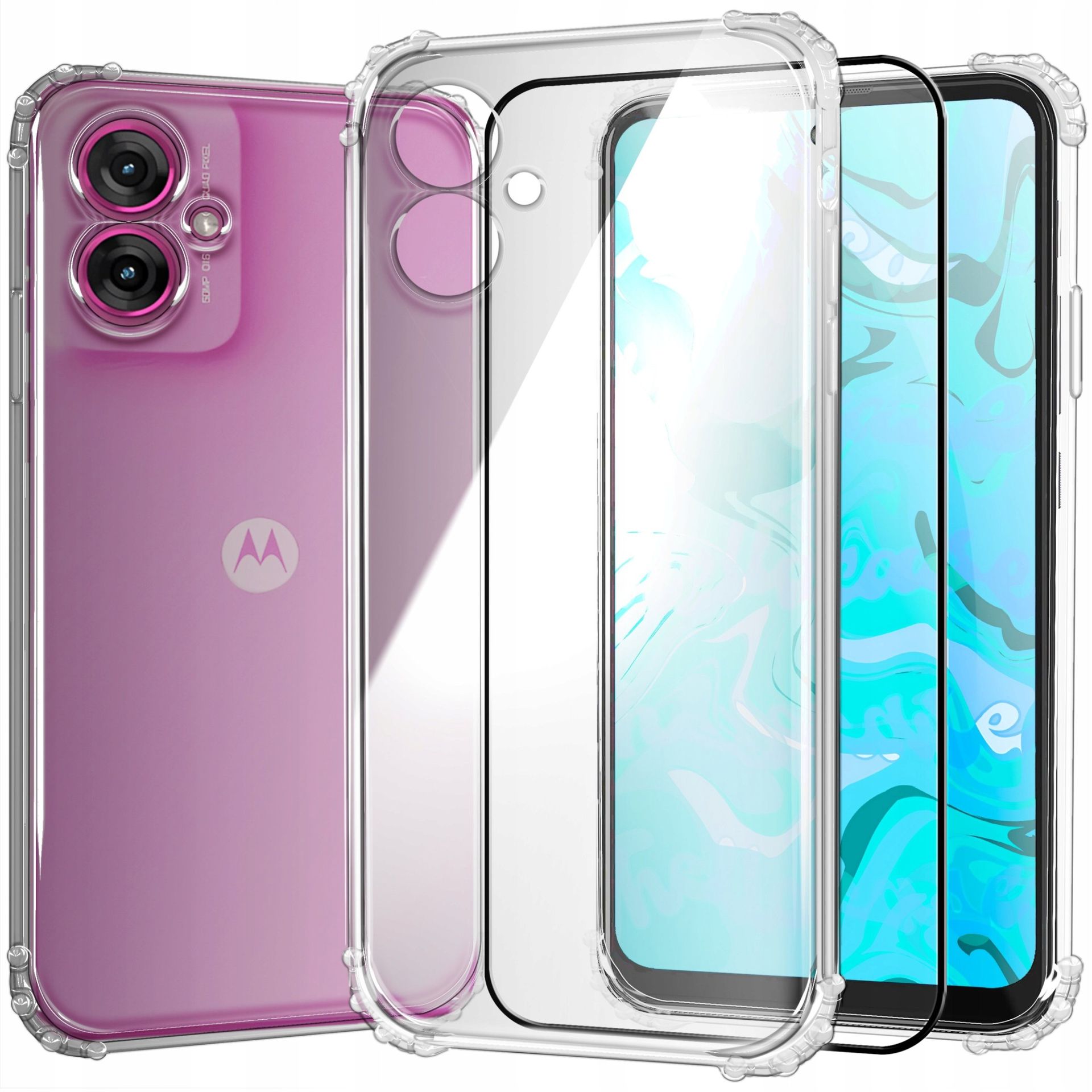 ETUI PANCERNE DO MOTOROLA MOTO G55 5G CASE SILIKON ANTI SHOCK SZKŁO