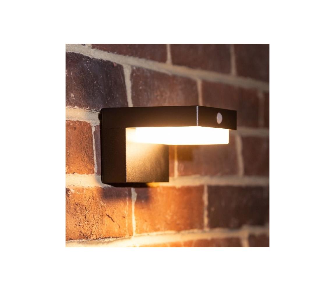 Zuma Line WT33811-LED Kinkiet solarny GRID LED/4,5W/2000mAh IP44 czarny