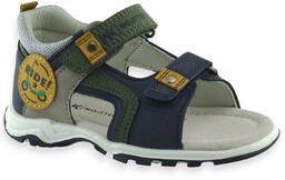 Dziecięce sandały na rzep z zabudowaną piętą Wojtyłko 25397 Granatowe