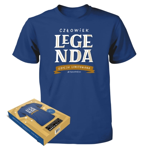 KOSZULKA CZŁOWIEK LEGENDA NIEBIESKA XXL