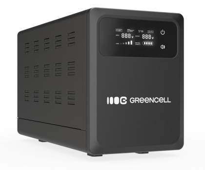 Green Cell AVR UPS 1500VA 1000W PowerCore 12 VDC z LCD
