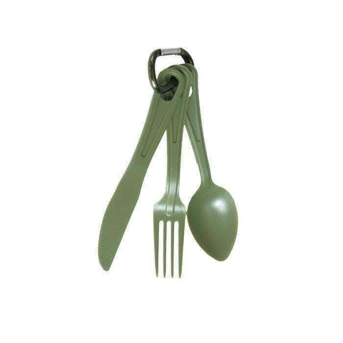 Mil-Tec Sztućce Niezbędnik z Karabińczykiem Olive 14628101
