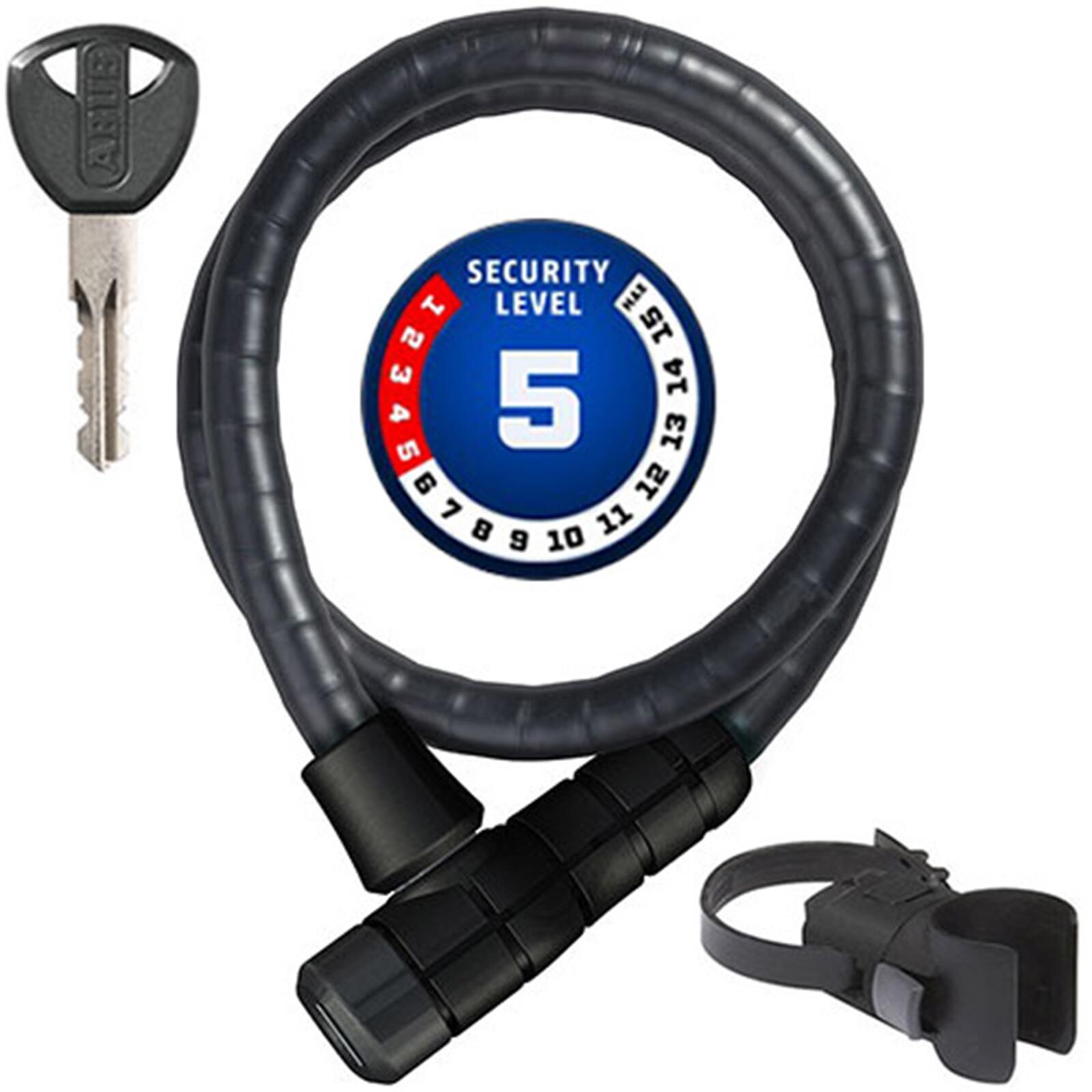Abus zapięcie rowerowe 6615 K/85/15 BK scmu, Black, One Size, 13408 1 134081