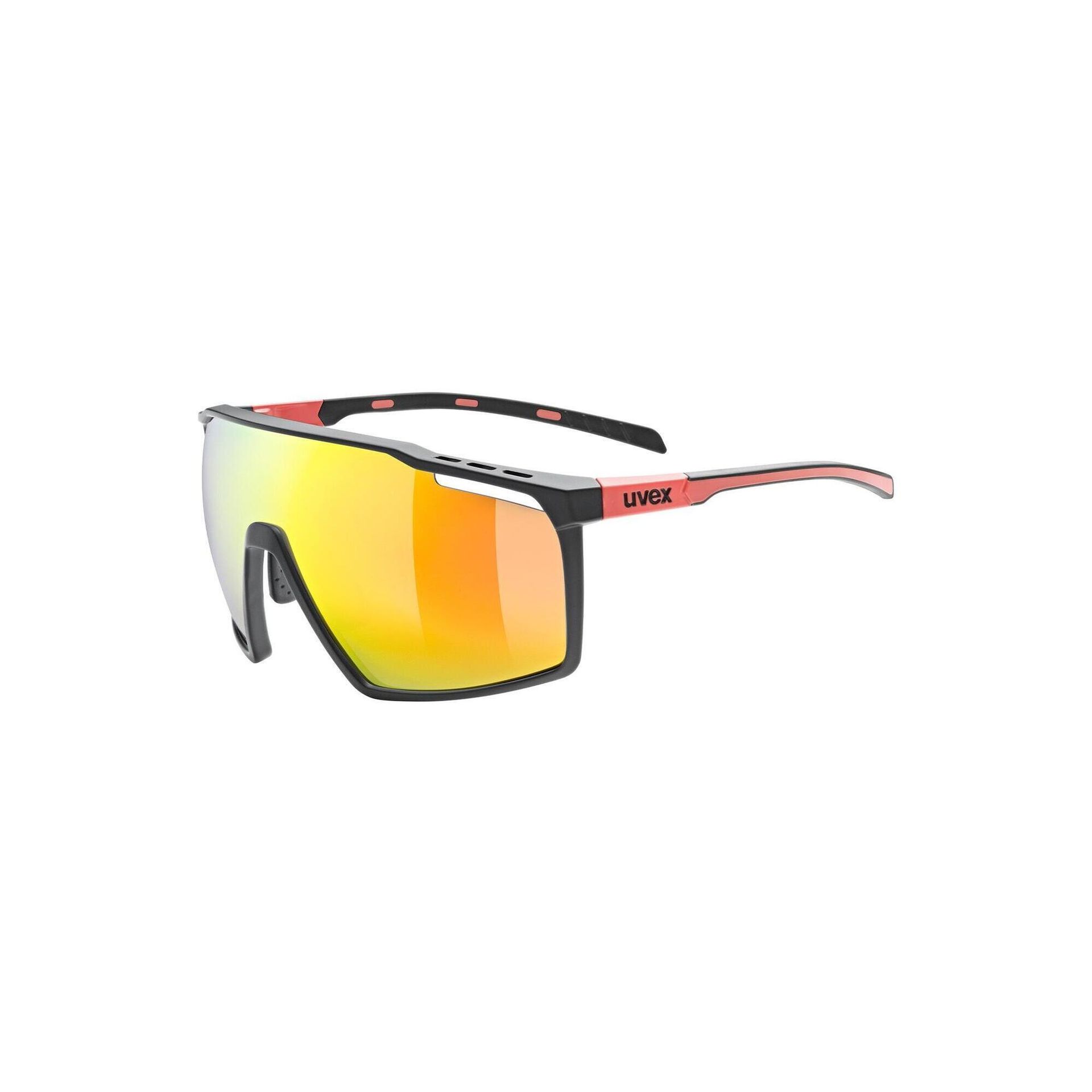 Okulary przeciwsłoneczne UVEX Mtn Perform black red mat/mirror red