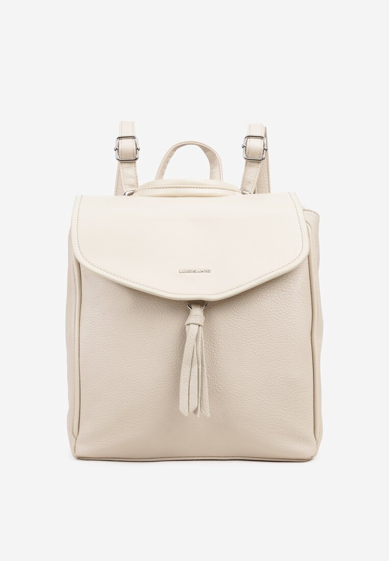 Jasnobeżowy Plecak o Klasycznym Fasonie z Chwostem Vikiness