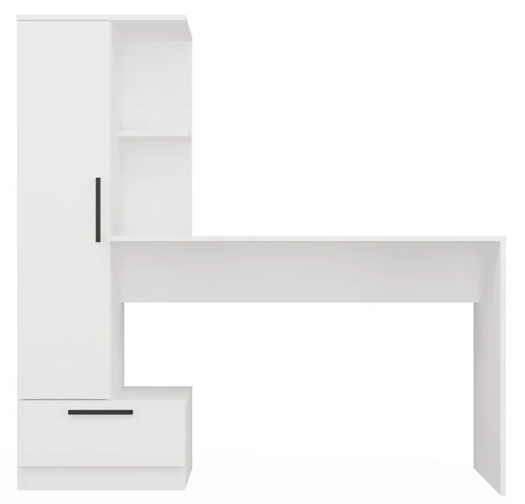 EDINOS Białe biurko z regałem L9-B31