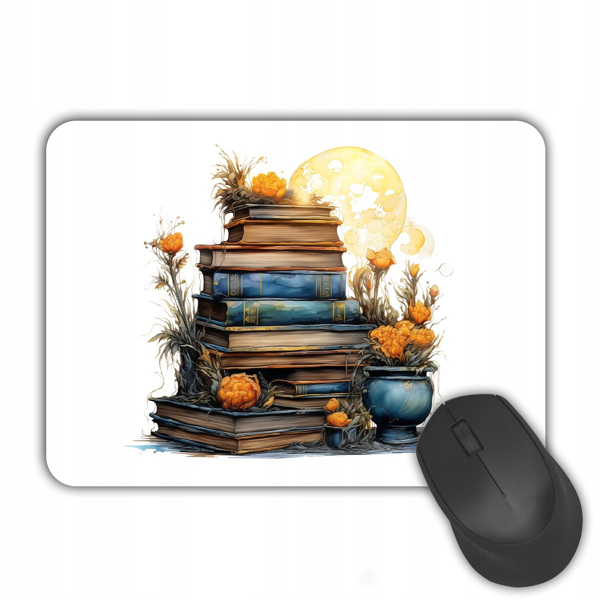 Podkładka pod mysz CZYTANIE KSIĄŻKI dla czytelniczki miłośnika książek