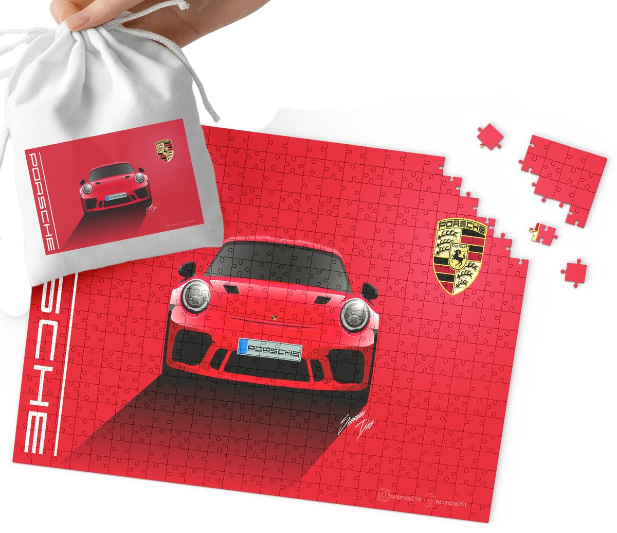 Puzzle Tradycyjne - Super Samochody Mega Wzory 252El + Woreczek