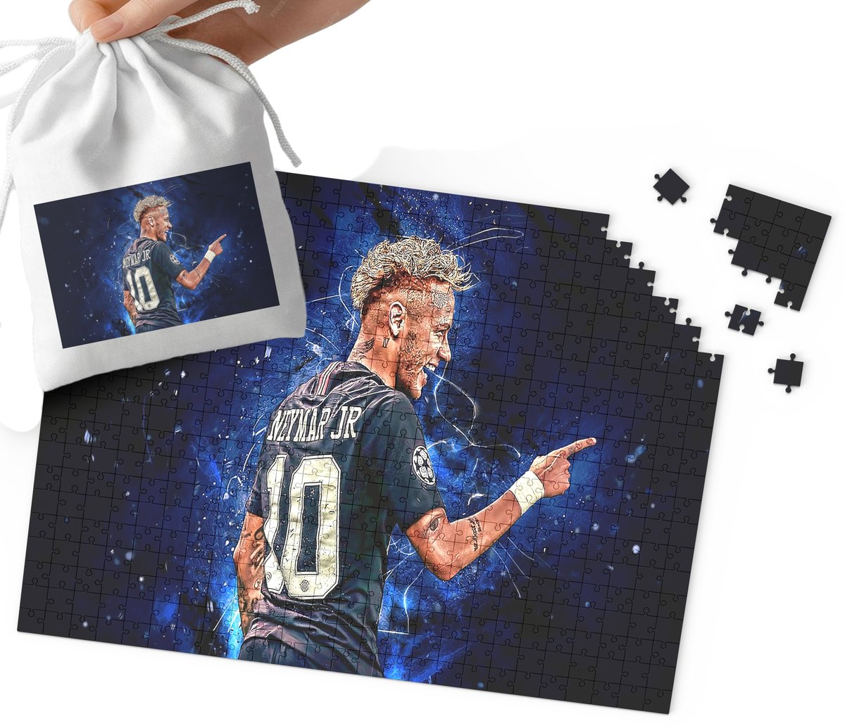 Puzzle - Neymar Jr Wzory Dla Małego Piłkarza 252El + Woreczek