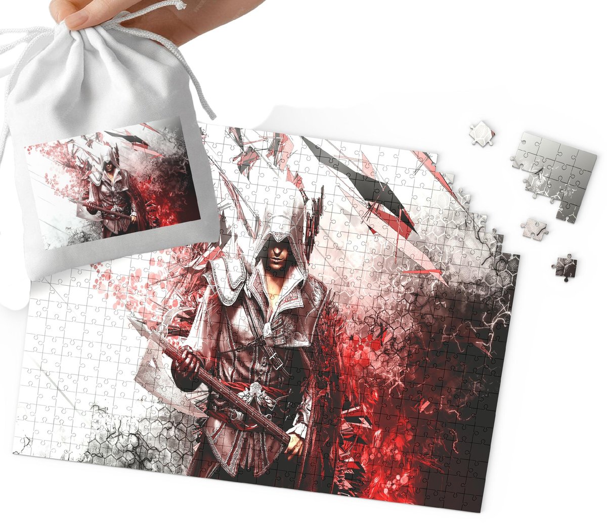 Puzzle - Assasin Wzory Z Bajek I Gier Prezent Dla Dzieci 252El + Woreczek
