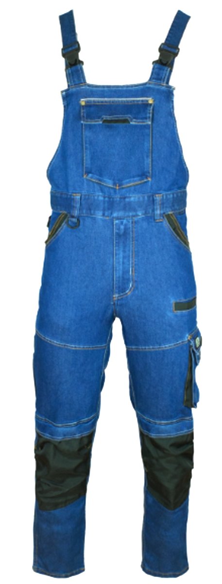 Spodnie ochronne, ogrodniczki z tkaniny jeans Art.Mas COLEMANN BLUE r. M