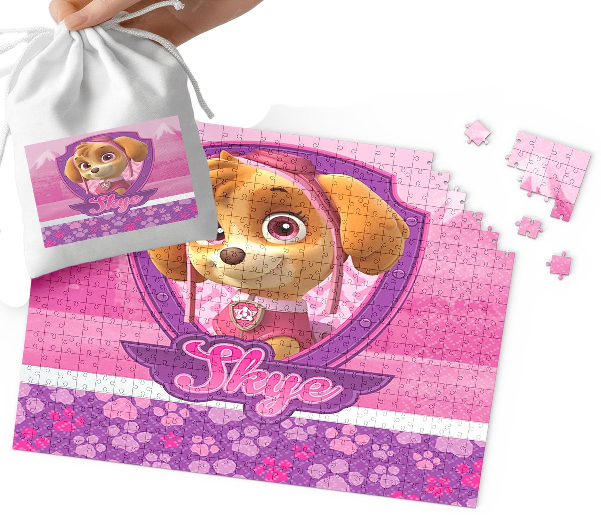 Puzzle - Psi Patrol Skay Wzory Z Bajek I Gier Dla Dzieci 70El + Woreczek