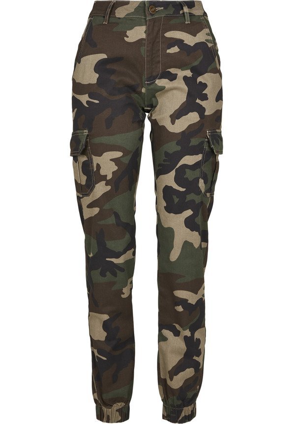 spodnie bojówki damskie HIGH WAIST CAMO woodcamo-26