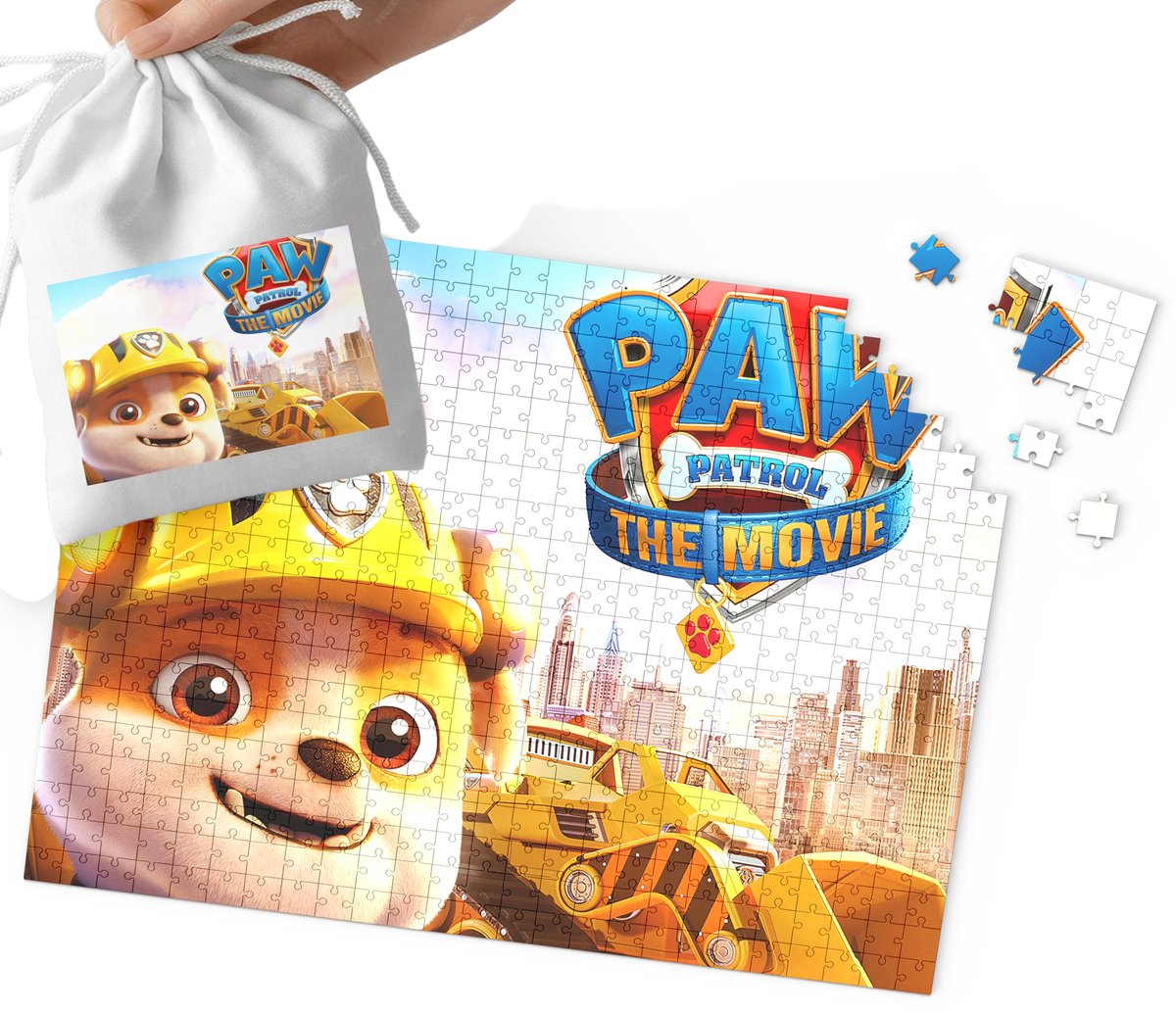 Puzzle Psi Patrol Rubble Wzory Z Bajek I Gier Dla Dzieci 252El + Woreczek