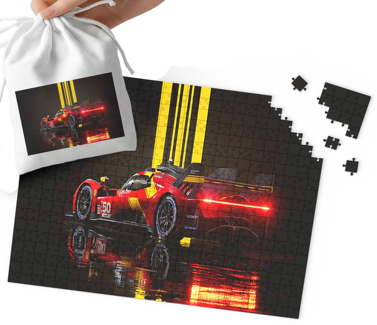 Puzzle Tradycyjne - Super Sportowe Samochody Mega Wzory 70El + Woreczek
