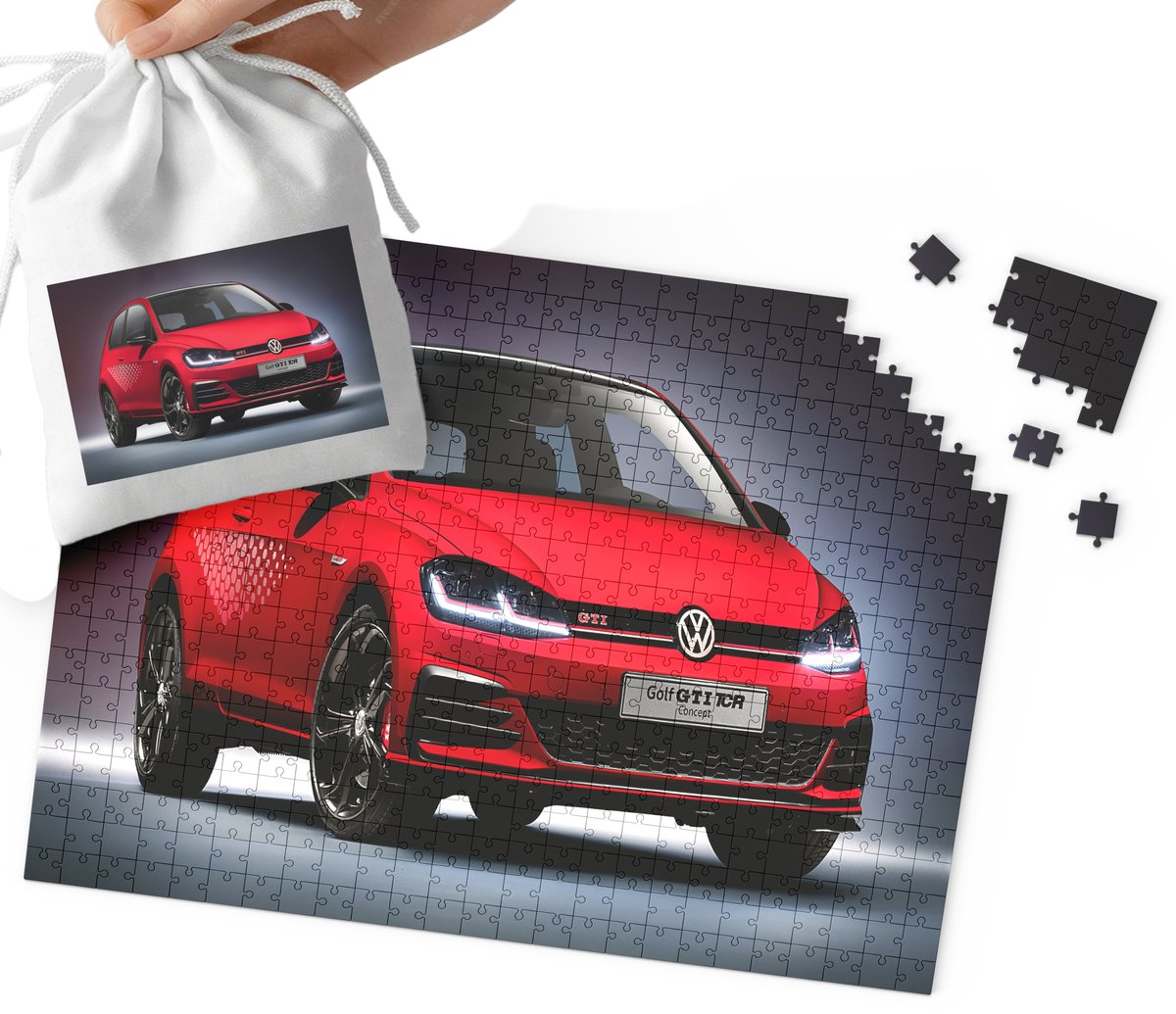 Puzzle Tradycyjne - Super Samochody Volkswagen Mega Wzory 70El + Woreczek