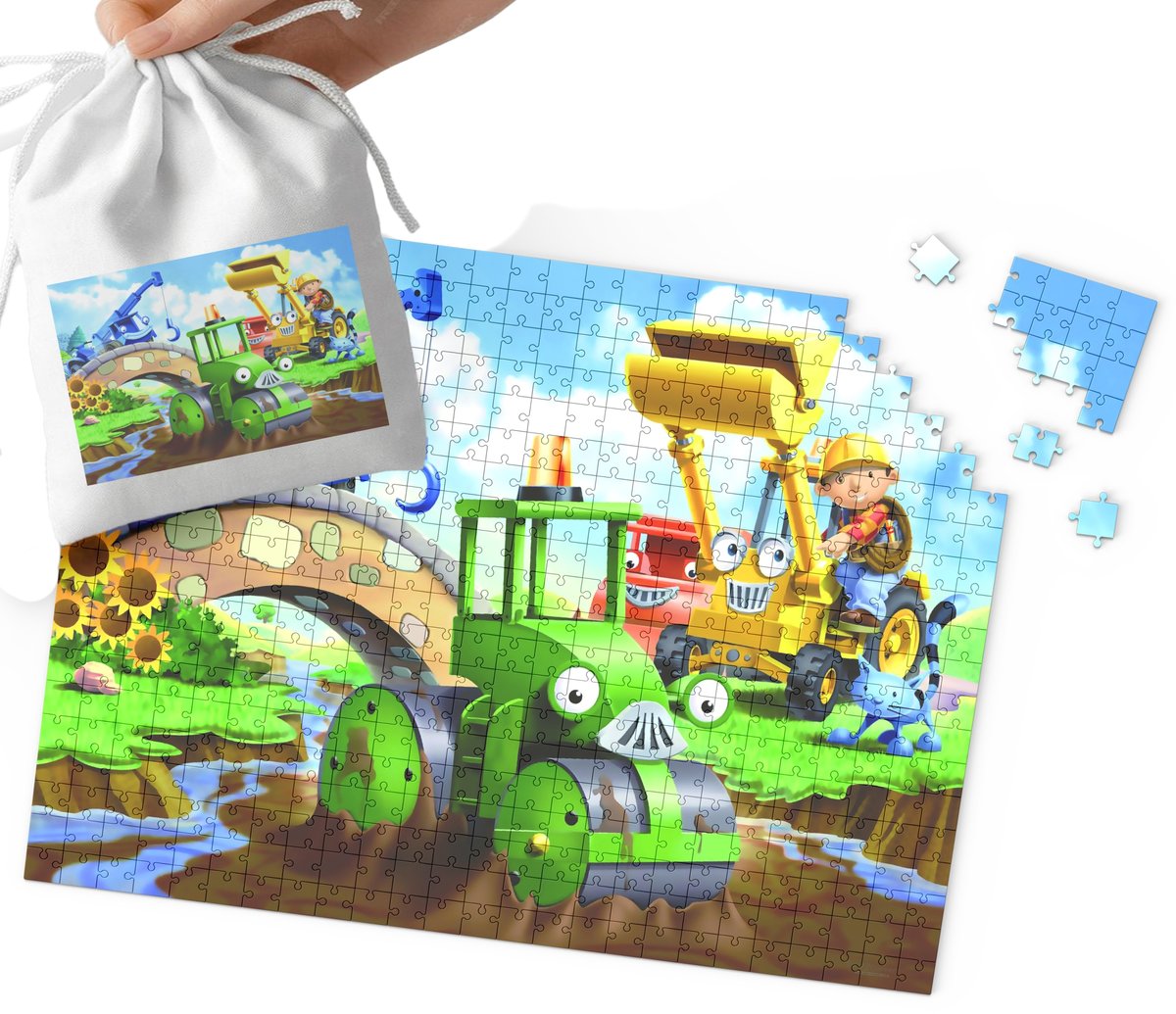 Puzzle - Bob Budowniczy Wzory Z Bajek Prezent Na Święta 70El + Woreczek