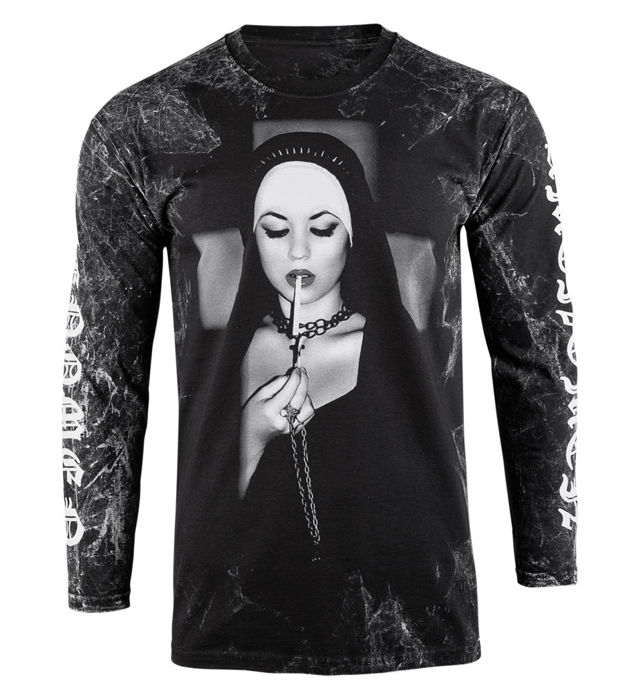 longsleeve AMENOMEN - SMOKING NUN (OMEN078LO ALLPRINT WHITE)-S
