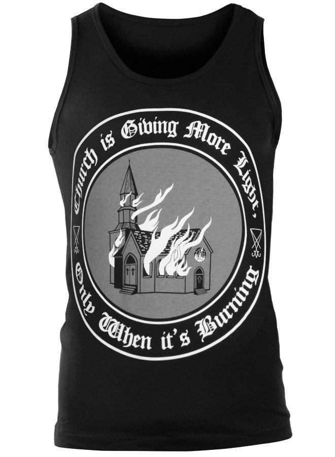 koszulka na ramiączkach AMENOMEN - CHURCH IS GIVING MORE LIGHT ONLY WHEN IT'S BURNING (OMEN138KR)-M
