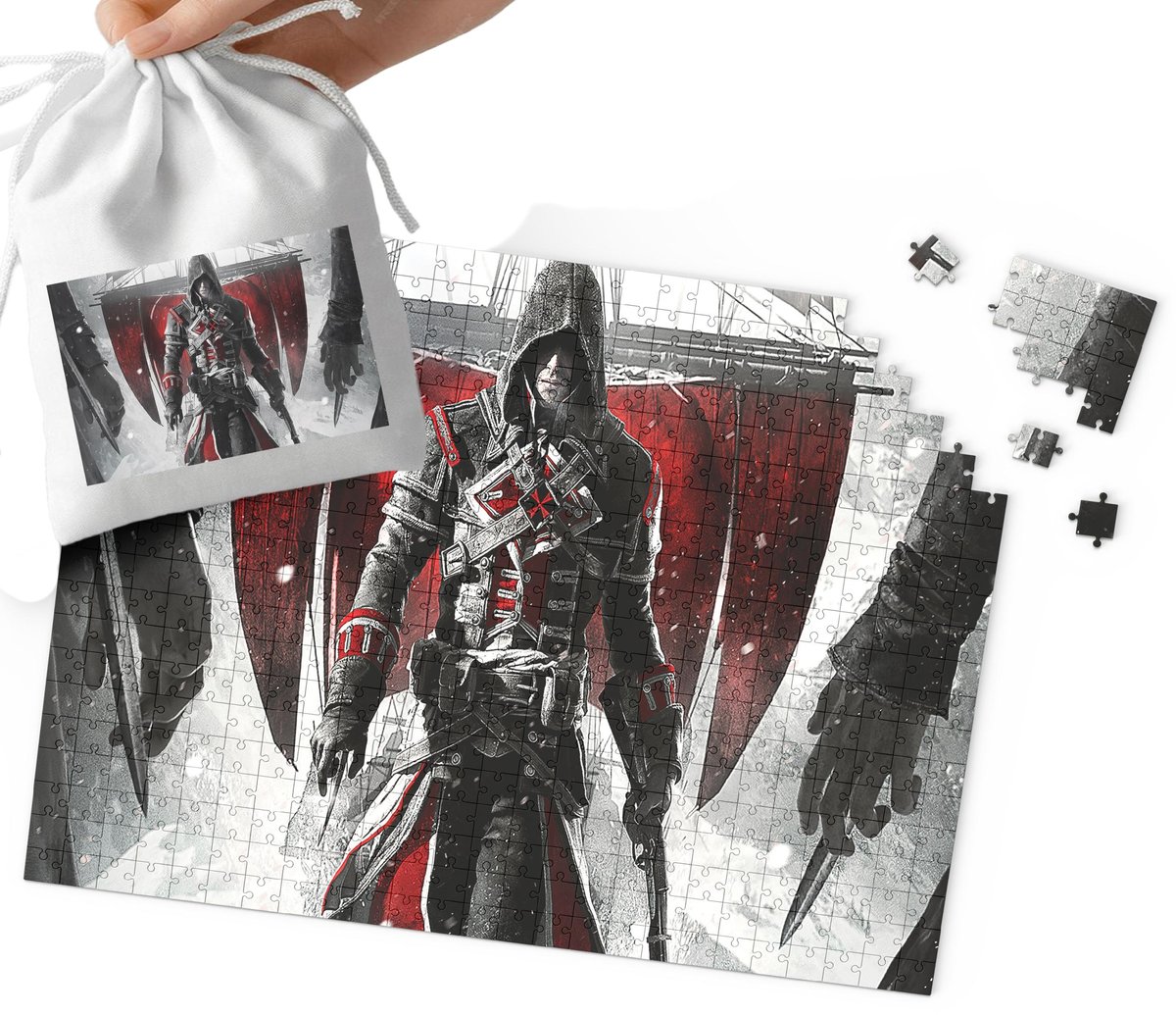 Puzzle - Assasin Wzory Z Bajek I Gier Prezent Dla Dzieci 70El + Woreczek