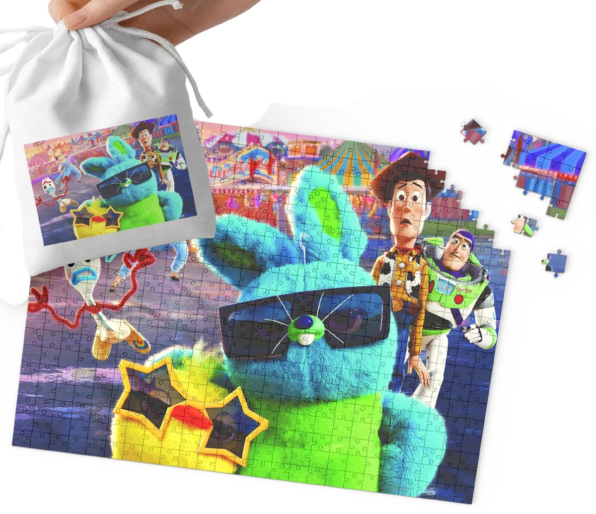 Puzzle - Toy Story Wzory Dla Dzieci Prezent Na Święta 70El + Woreczek