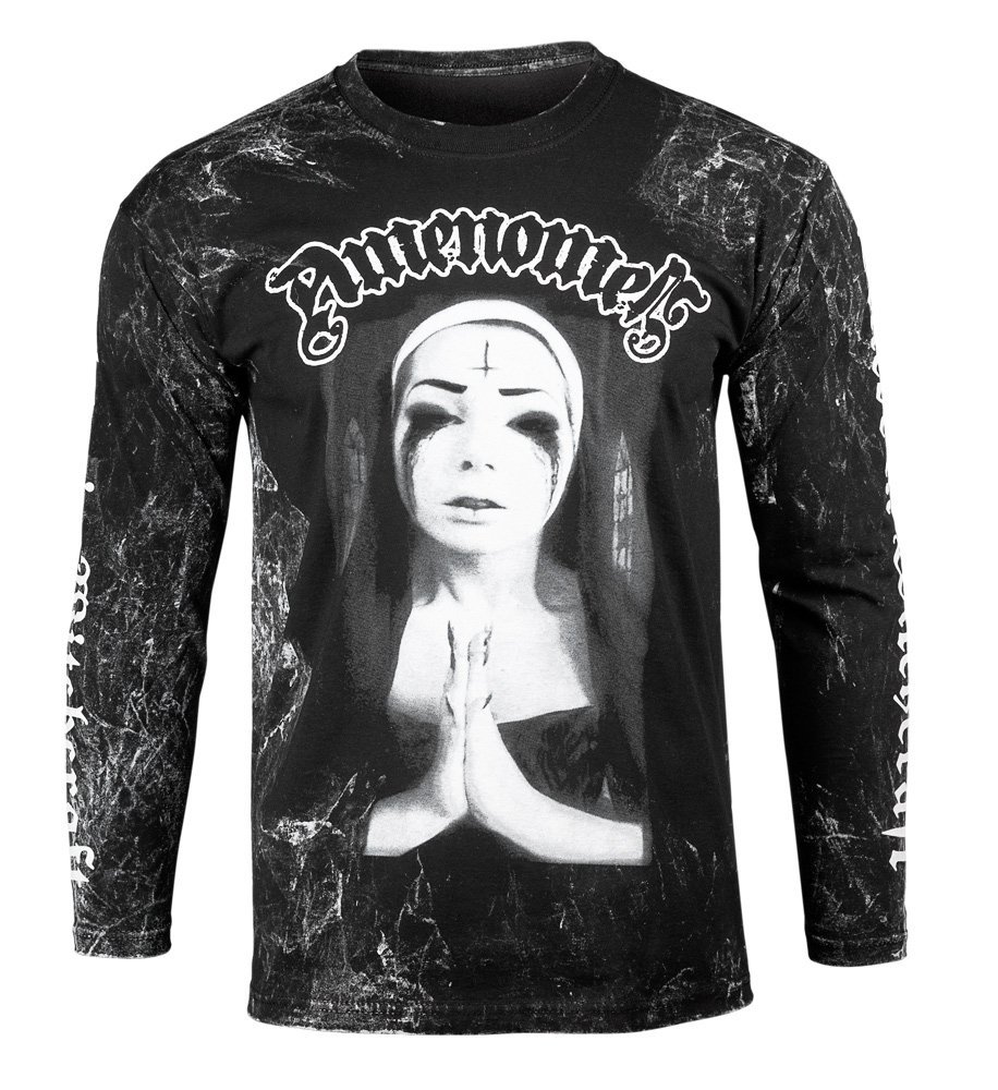 longsleeve AMENOMEN - NUN (OMEN025LO ALLPRINT WHITE)-L