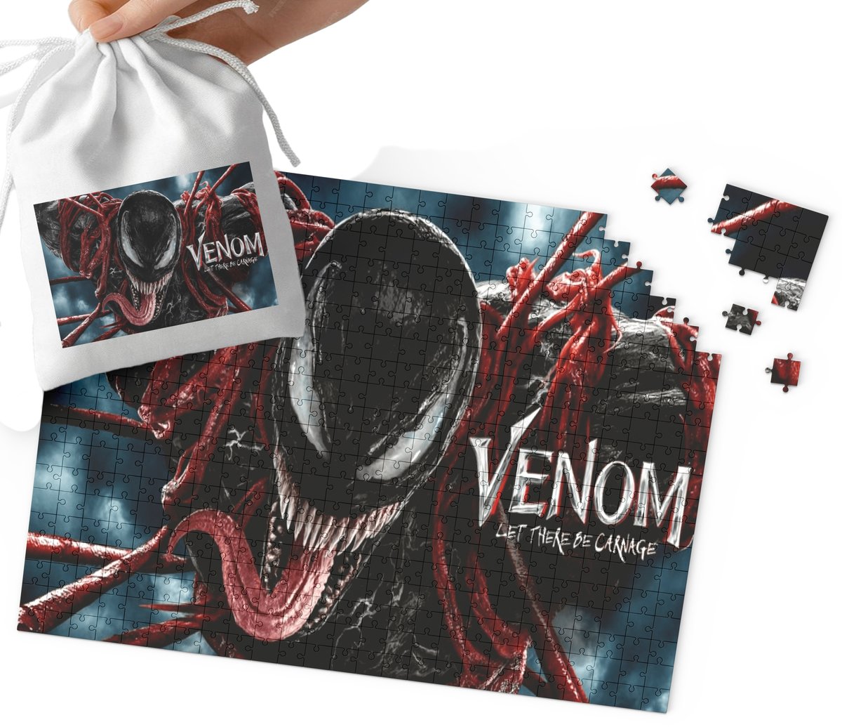 Puzzle - Venom Wzory Z Filmów I Gier 252El + Woreczek
