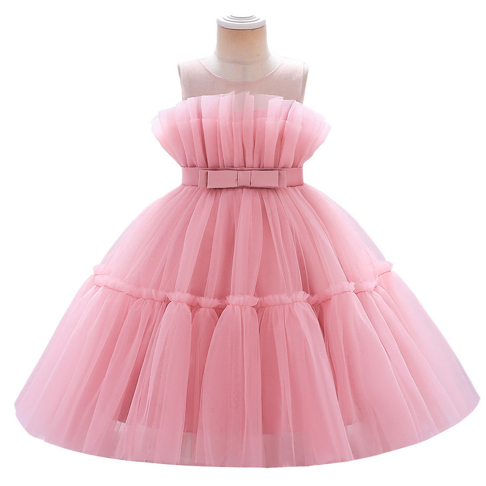 ŚLICZNA SUKIENKA DZIECIĘCA WIZYTOWA OKAZJE ROZKLOSZOWANA RÓŻOWA PINK 98/104