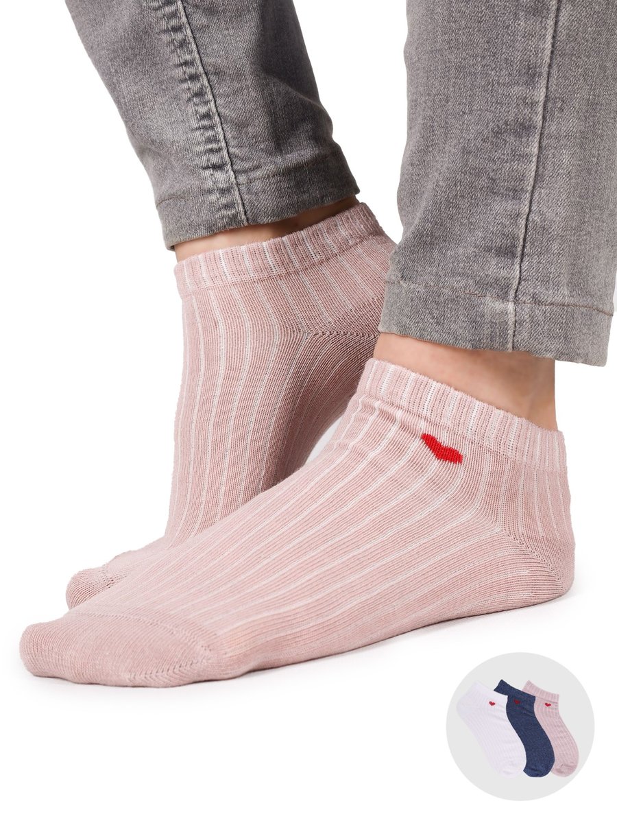 Skarpety stopki dziewczęce dziecięce bawełniane serduszko 3PAK 31-34 YOCLUB