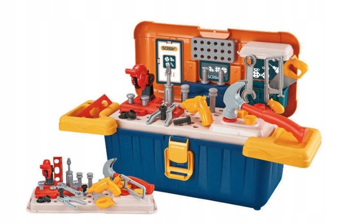 Zestaw Narzędzi Dla Dzieci Młotek Narzędzia Skrzynka Małego Majsterkowicza