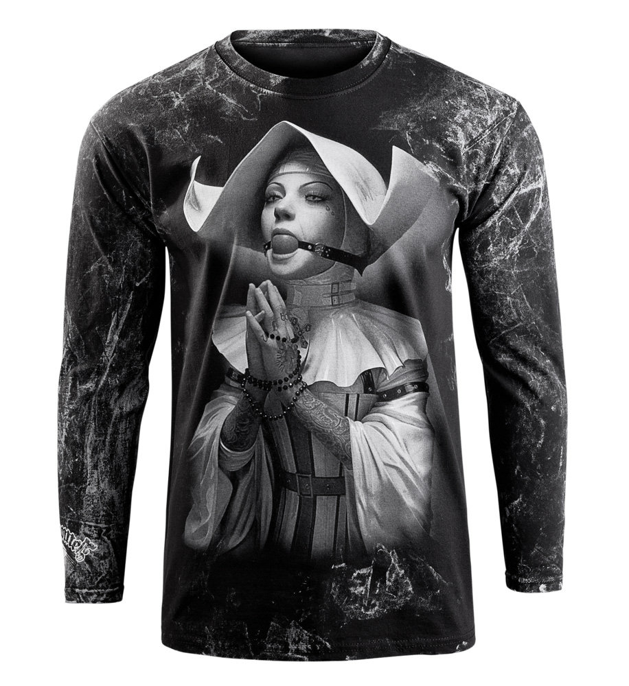 longsleeve AMENOMEN - NUN 4 (OMEN146LO ALLPRINT WHITE)-S