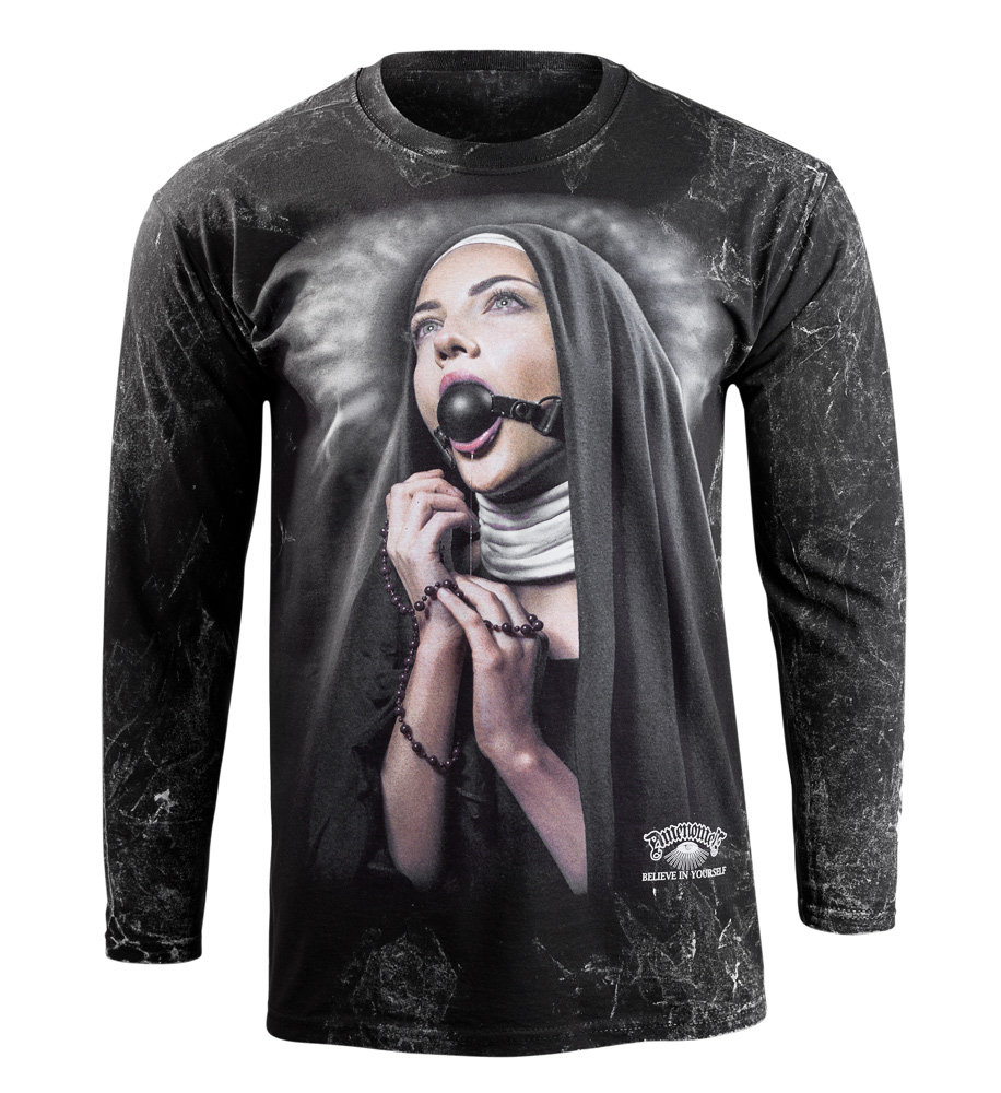 longsleeve AMENOMEN - NUN 2 (OMEN066LO_KOL ALLPRINT WHITE)-XL