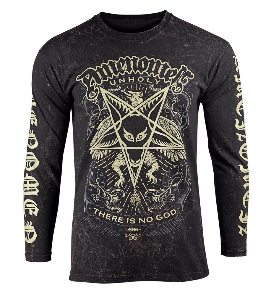 longsleeve AMENOMEN - UNHOLY (OMEN149LO ALLPRINT BROWN)-L